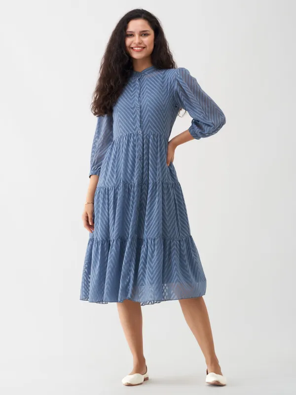 Greyish_Blue_Polyster_Plain_And_Dress_For_Women