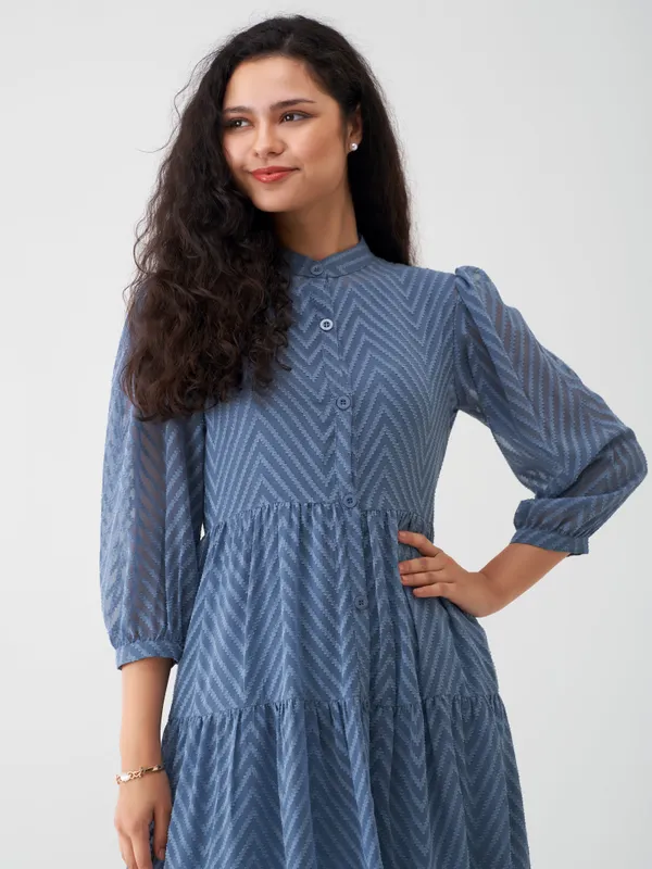Greyish_Blue_Polyster_Plain_And_Dress_For_Women