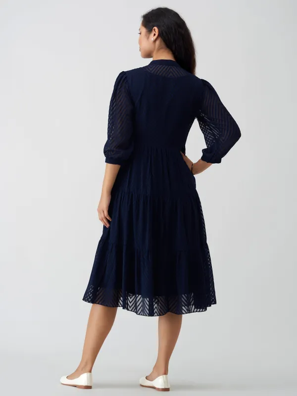 Navy_Blue_Polyster_Plain_And_Dress_For_Women