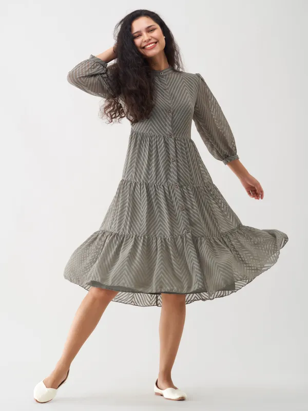Steel_Grey_Polyster_Plain_And_Dress_For_Women