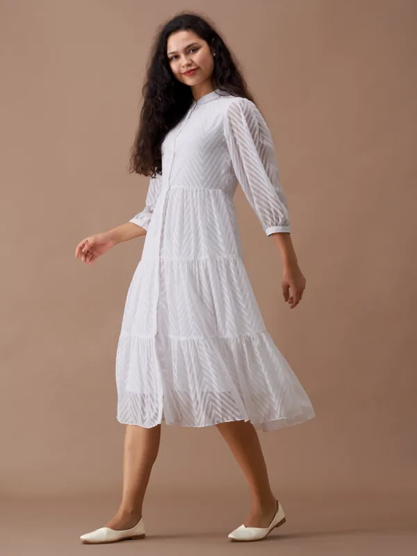White_Polyster_Plain_And_Dress_For_Women