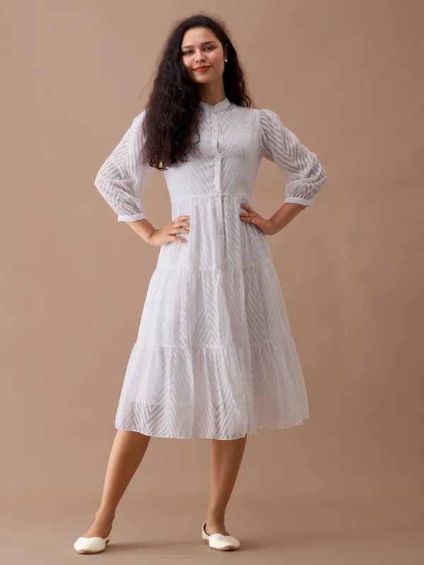 White_Polyster_Plain_And_Dress_For_Women