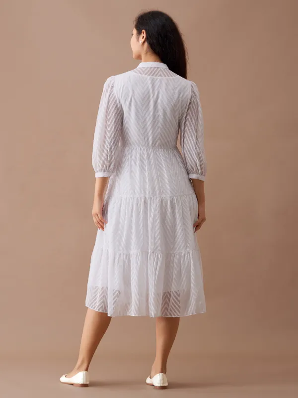 White_Polyster_Plain_And_Dress_For_Women