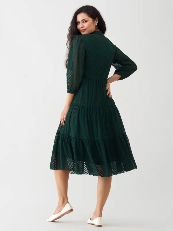 Green_Polyster_Plain_And_Dress_For_Women