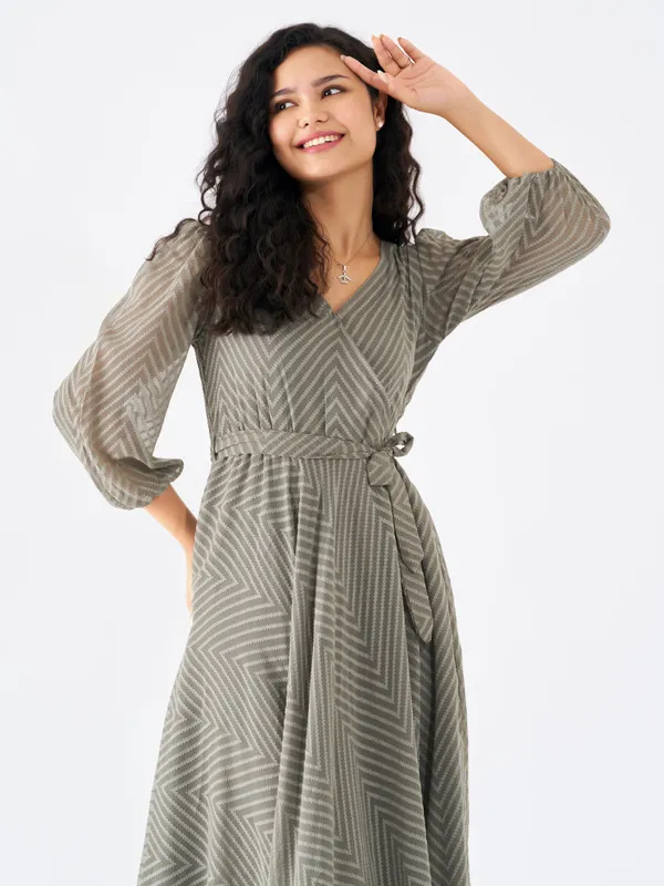 Grey_Fancy_Plain_And_Designer_Dress_For_Women