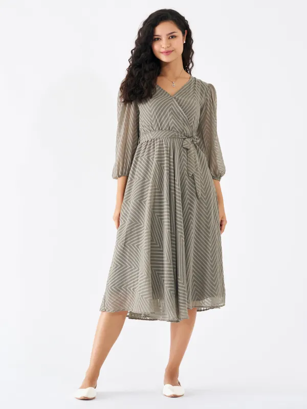 Grey_Fancy_Plain_And_Designer_Dress_For_Women