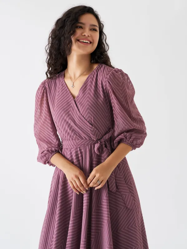 Greyish_Purple_Fancy_Plain_And_Designer_Dress_For_Women
