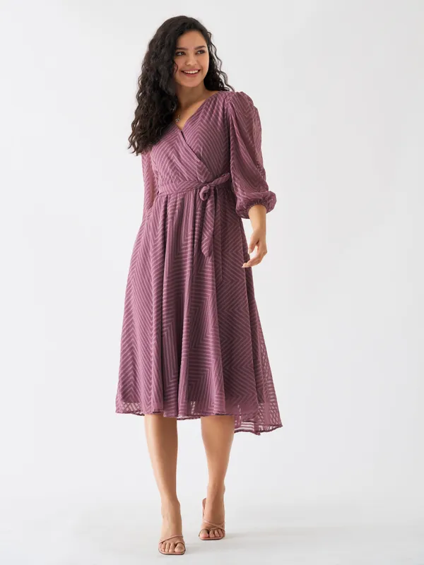 Greyish_Purple_Fancy_Plain_And_Designer_Dress_For_Women