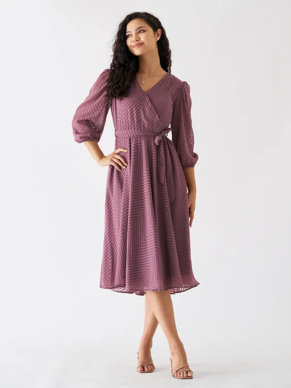 Greyish_Purple_Fancy_Plain_And_Designer_Dress_For_Women
