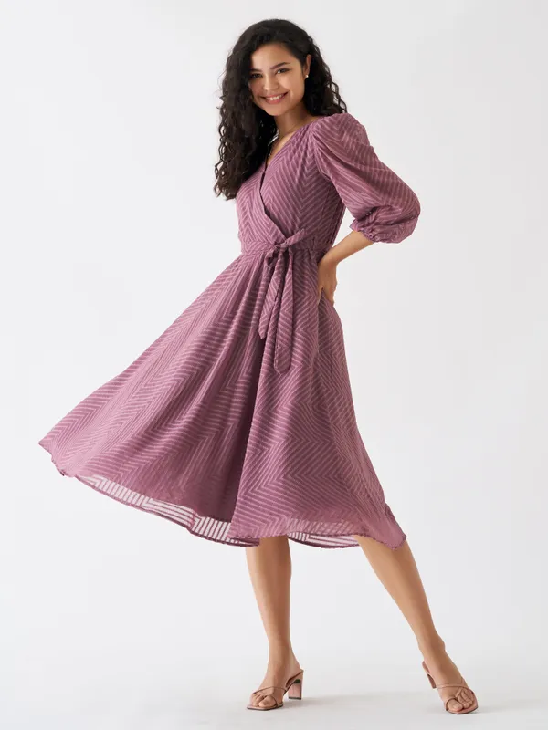 Greyish_Purple_Fancy_Plain_And_Designer_Dress_For_Women