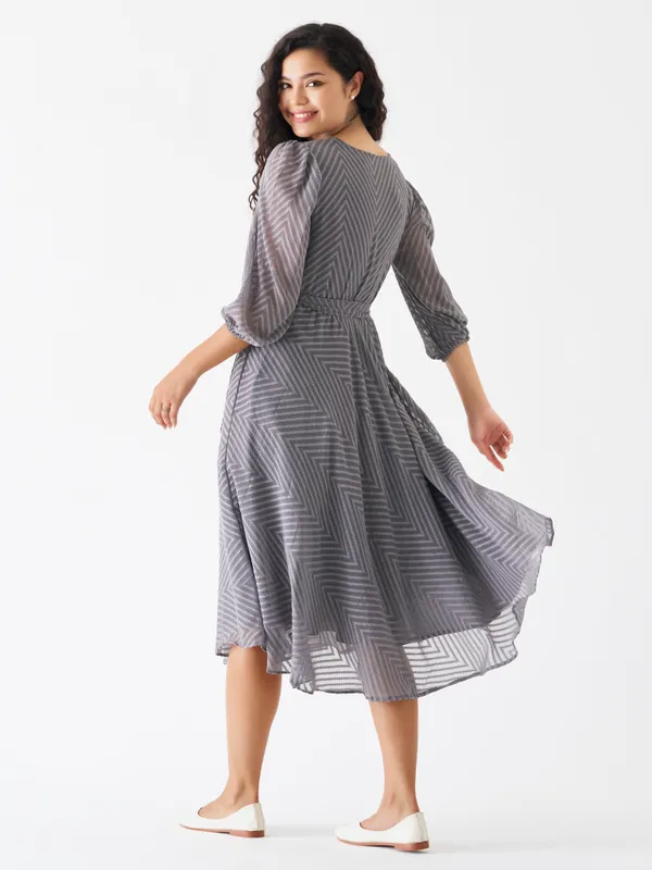 Steel_Grey_Fancy_Plain_And_Designer_Dress_For_Women