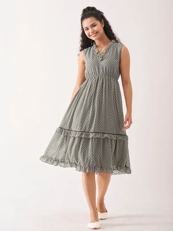 Steel_Grey_Fancy_Plain_And_Designer_Dress_For_Women