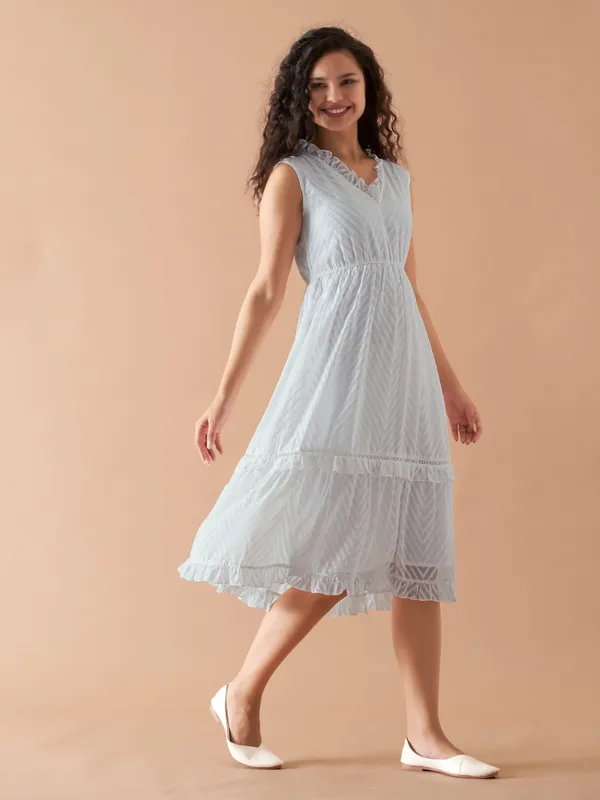 White_Fancy_Plain_And_Designer_Dress_For_Women