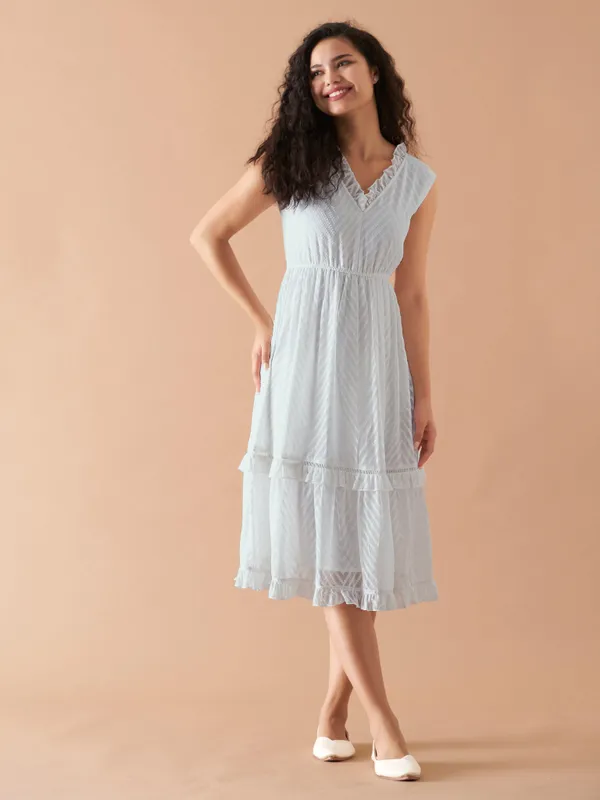 White_Fancy_Plain_And_Designer_Dress_For_Women