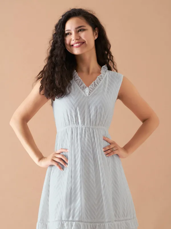 White_Fancy_Plain_And_Designer_Dress_For_Women