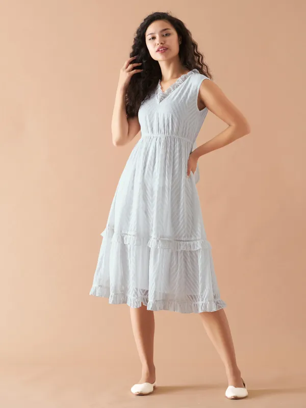 White_Fancy_Plain_And_Designer_Dress_For_Women