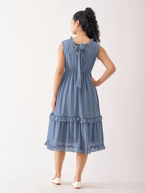 Greyish_Blue_Fancy_Plain_And_Designer_Dress_For_Women