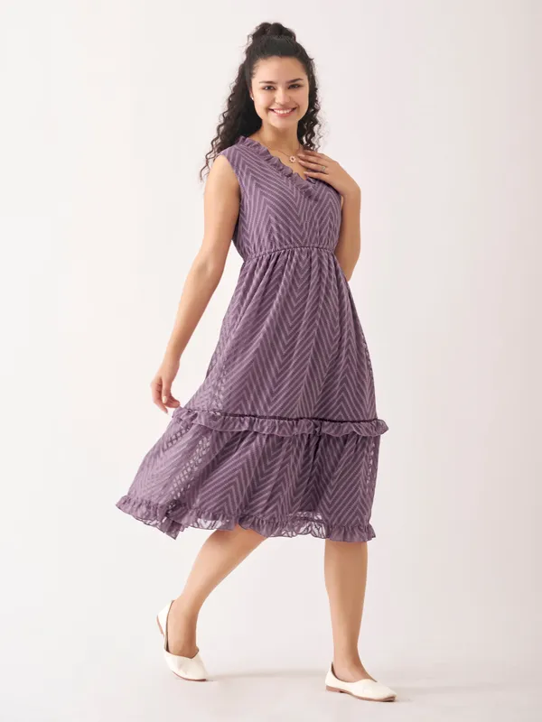 Greyish_Purple_Fancy_Plain_And_Designer_Dress_For_Women