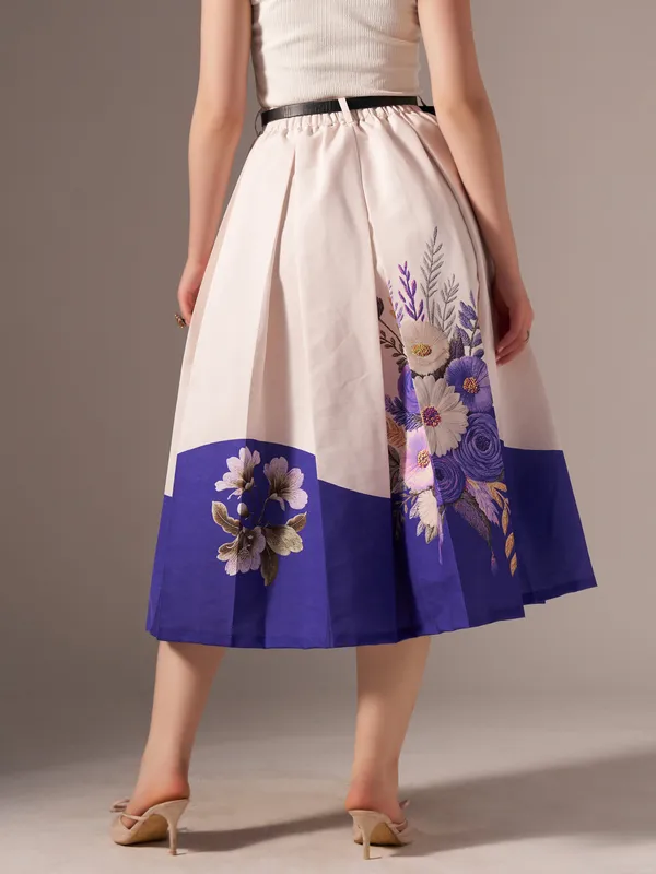 Blue_Cotton_Midi_Fla_Pleated_Skirt_With_Belt_Loop_For_Women
