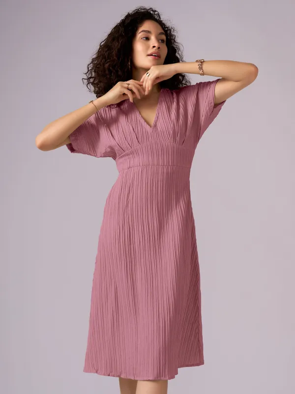 Gajri_Kimono_Sleeve_Crepe_A-Line_Midi_Dress_For_Women