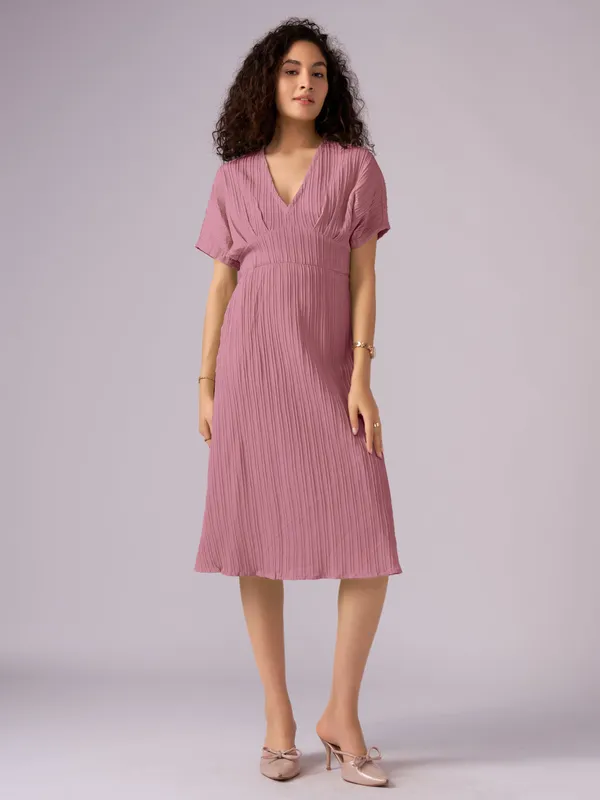 Gajri_Kimono_Sleeve_Crepe_A-Line_Midi_Dress_For_Women