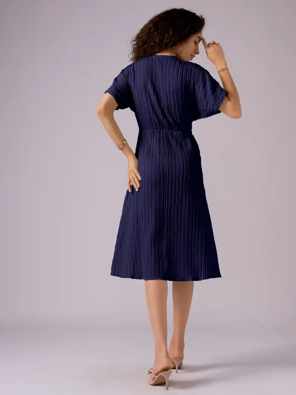 Navy-Blue_Kimono_Sleeve_Crepe_A-Line_Midi_Dress_For_Women