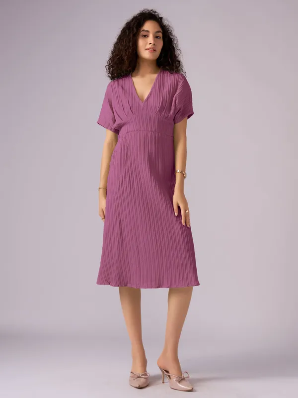 Onion_Kimono_Sleeve_Crepe_A-Line_Midi_Dress_For_Women