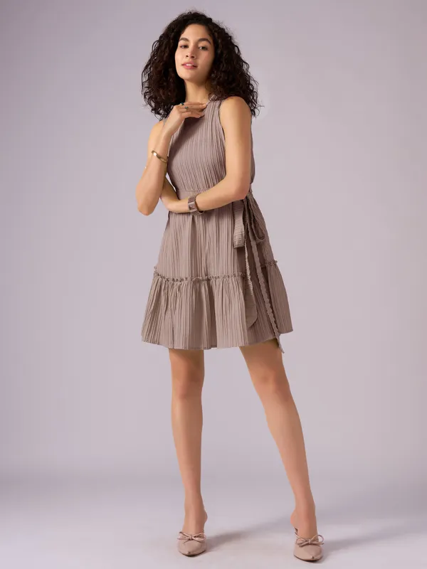 Brown_Crepe_Fit_And_Flare_Mini_Dress_For_Women