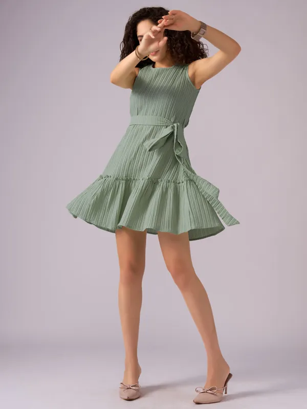 Green_Crepe_Fit_And_Flare_Mini_Dress_For_Women
