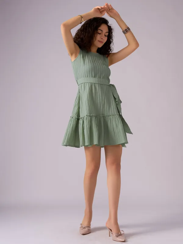 Green_Crepe_Fit_And_Flare_Mini_Dress_For_Women
