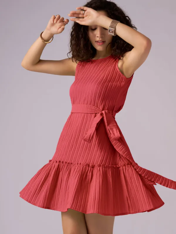 Red_Crepe_Fit_And_Flare_Mini_Dress_For_Women