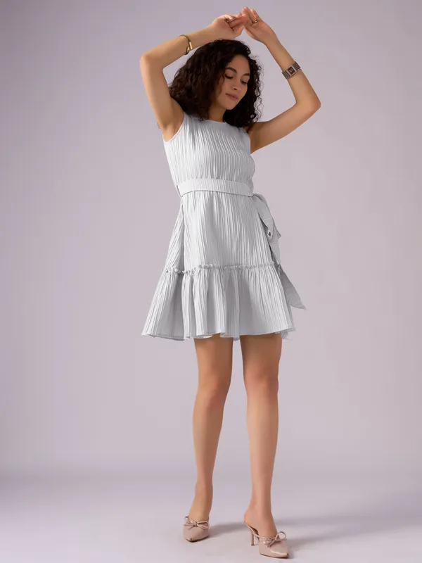 White_Crepe_Fit_And_Flare_Mini_Dress_For_Women