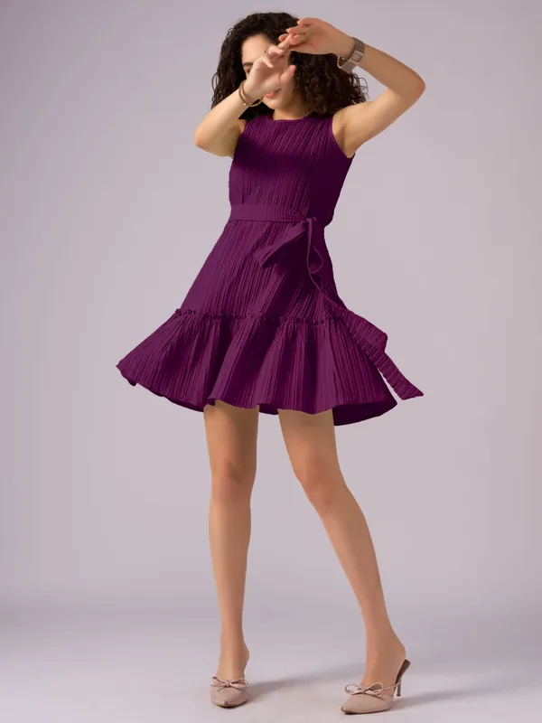 Wine_Crepe_Fit_And_Flare_Mini_Dress_For_Women