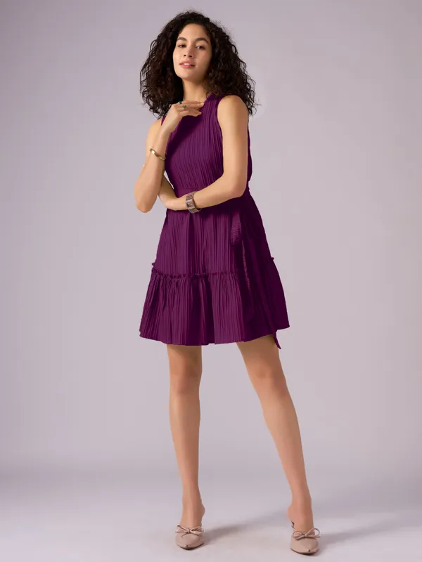 Wine_Crepe_Fit_And_Flare_Mini_Dress_For_Women