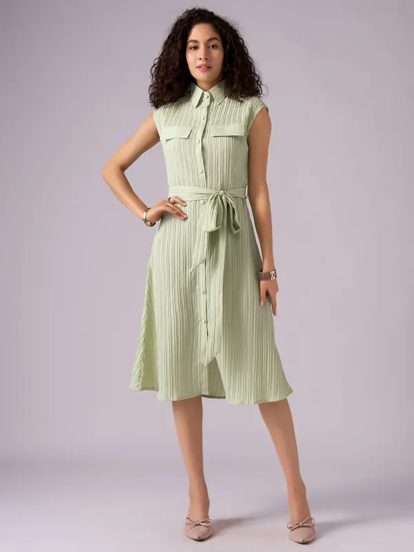 Light_Pista_Crepe_Shirt_Midi_Dress_For_Women