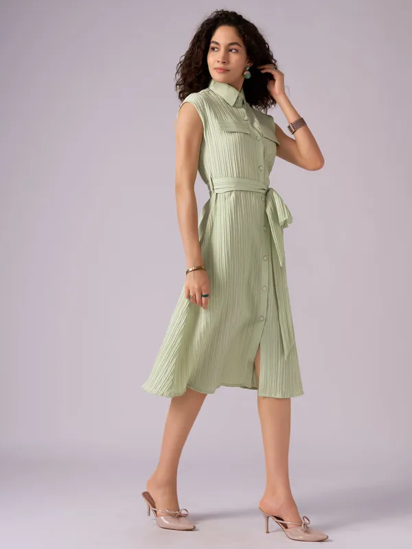 Light_Pista_Crepe_Shirt_Midi_Dress_For_Women