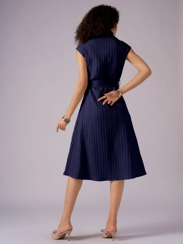 Navy-Blue_Crepe_Shirt_Midi_Dress_For_Women