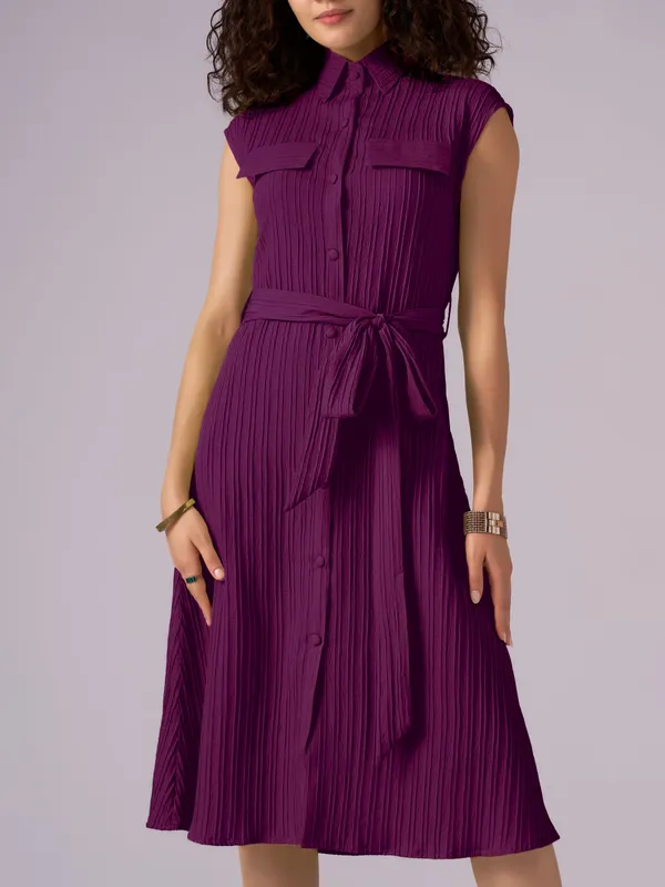 Wine_Crepe_Shirt_Midi_Dress_For_Women
