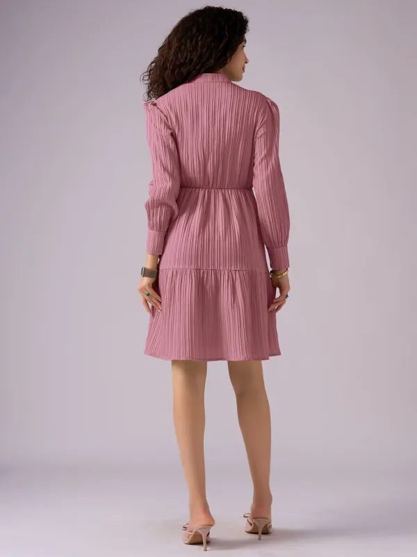 Gajri_Puff_Sleeve_Crepe_Fit_And_Flare_Mini_Dress_For_Women