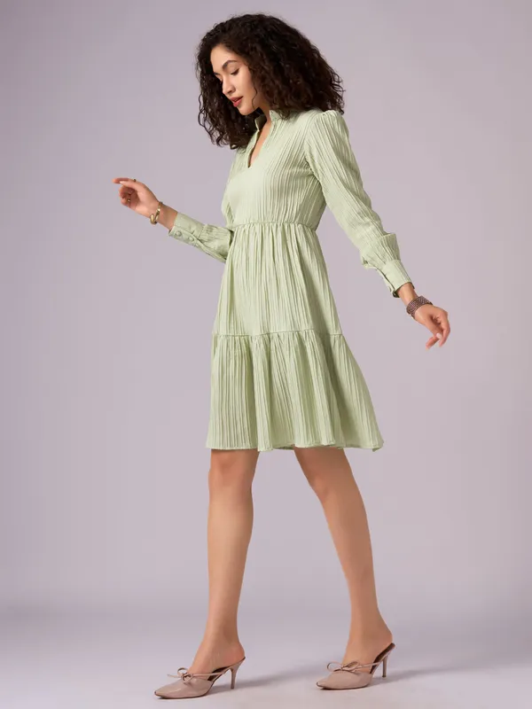 Light_Pista_Puff_Sleeve_Crepe_Fit_And_Flare_Mini_Dress_For_Women