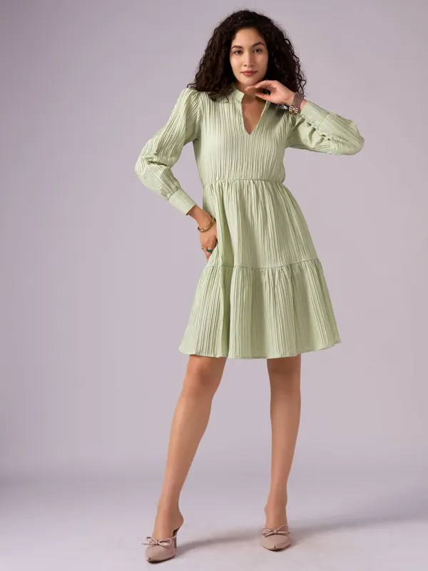 Light_Pista_Puff_Sleeve_Crepe_Fit_And_Flare_Mini_Dress_For_Women