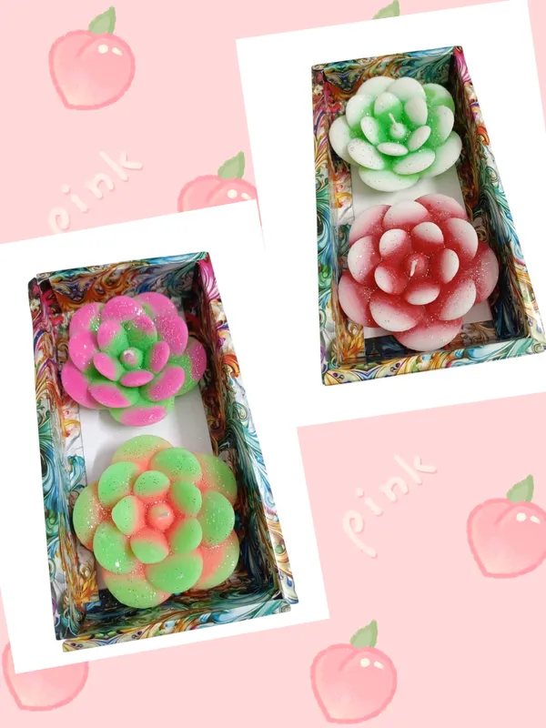 Wax_Floral_Decorative_Candle_Set