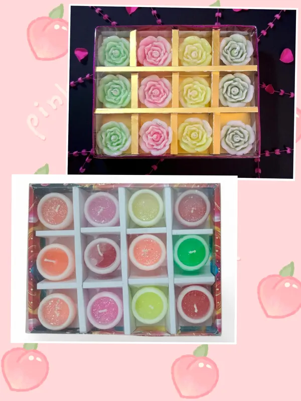 Wax_Decorative_Floral_And_Tealight_Candle_Set