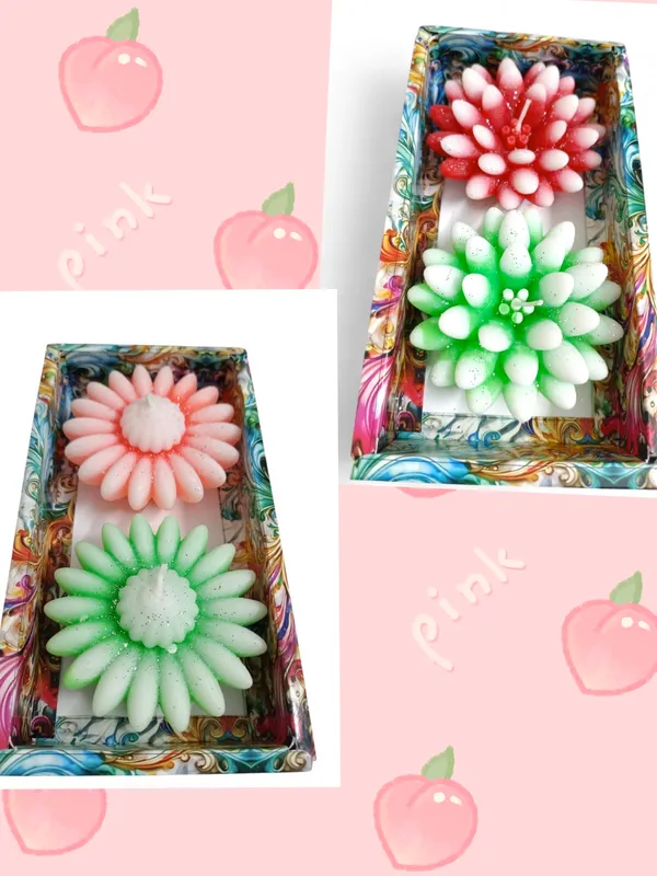 Wax_Floral_Design_Decorative_Candle_Set