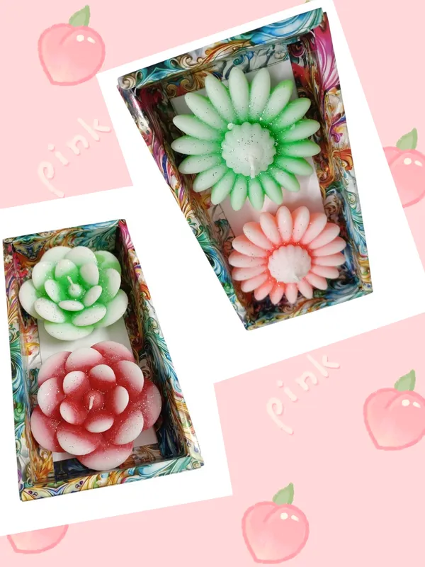 Floral_Flower_Shaped_Decorative_Candle_Set