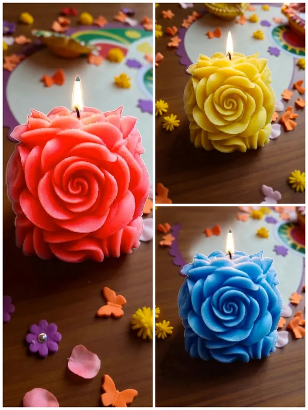 Wax_Floral_Rose_Shaped_Candle