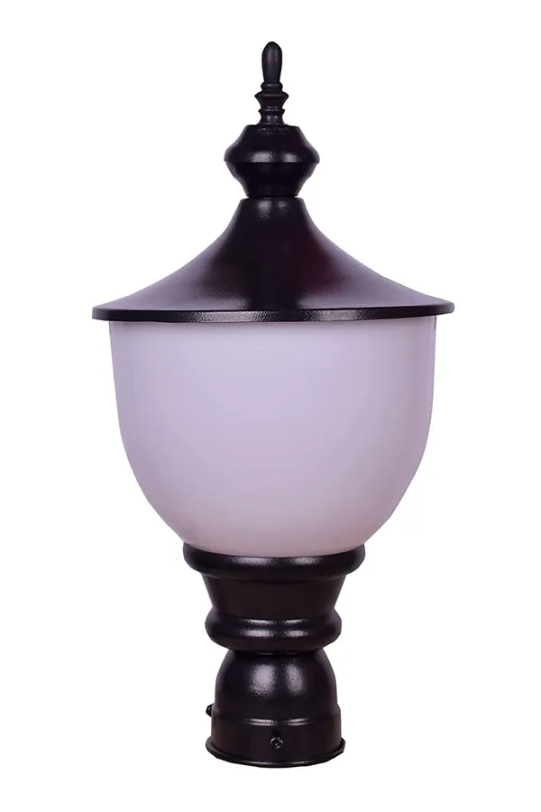 Balck_And_White_Metal_And_Glass_Gate_Pillar_Light_For_Home_And_Kitchen