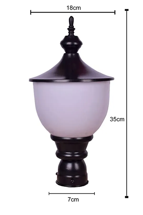 Balck_And_White_Metal_And_Glass_Gate_Pillar_Light_For_Home_And_Kitchen