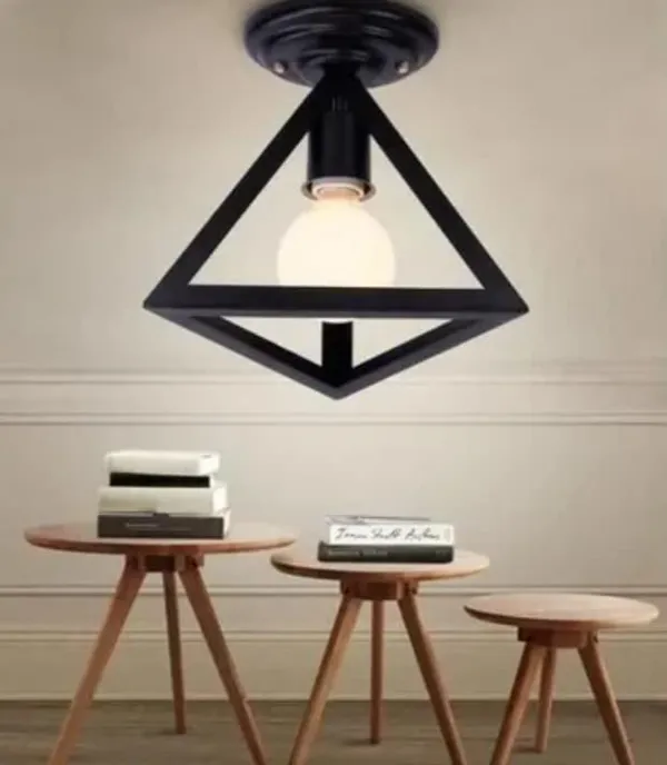 Black_Metal_And_Glass_Ceiling_Light_For_Home_And_Kitchen