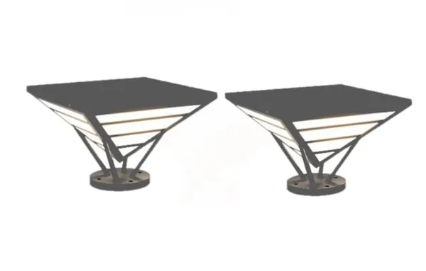 Grey_Metal_And_Glass_Garden_Bollard_Light_For_Home_And_Kitchen